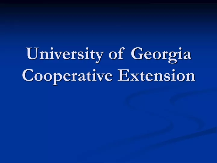 university of georgia cooperative extension