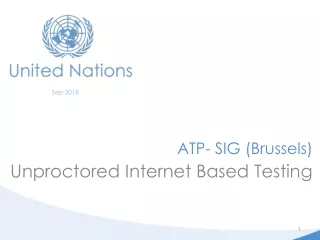 Unproctored  Internet Based Testing