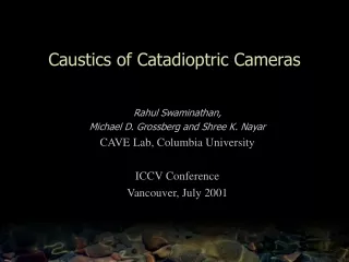 Caustics of Catadioptric Cameras