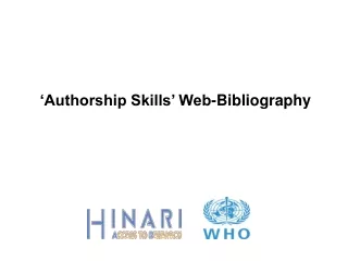 ‘Authorship Skills’ Web-Bibliography