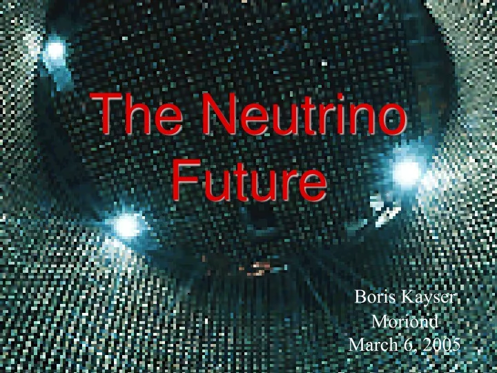 the neutrino future