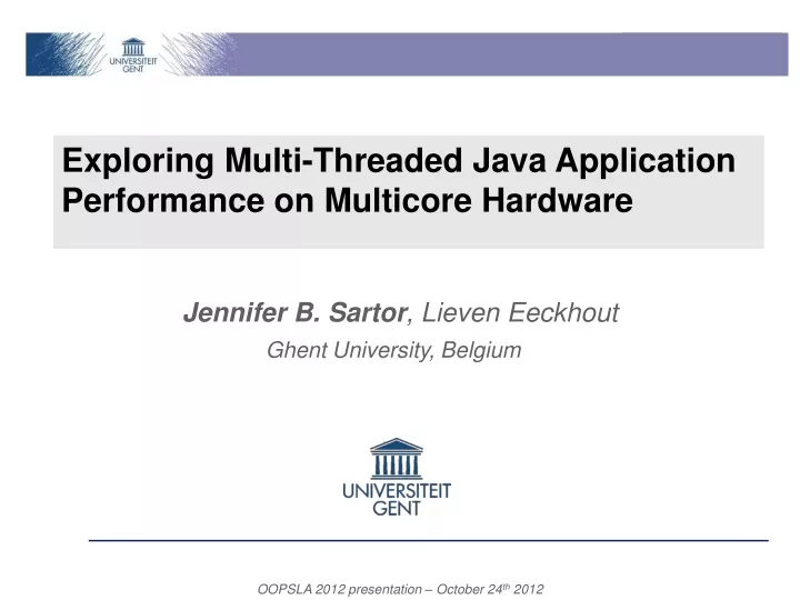 exploring multi threaded java application