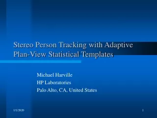 Stereo Person Tracking with Adaptive Plan-View Statistical Templates