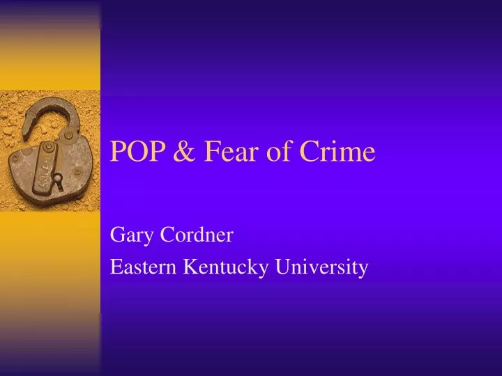 pop fear of crime