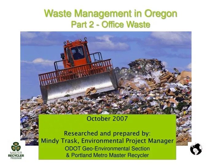 waste management in oregon part 2 office waste