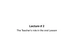 The Essential Role of a Language Teacher as a Motivator in Oral Lessons - slide 1