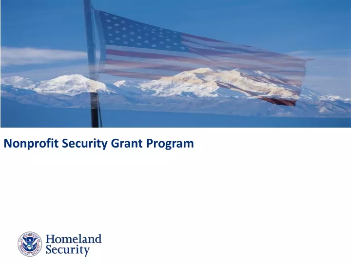 nonprofit security grant program