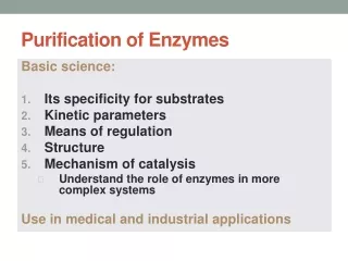 Purification of Enzymes