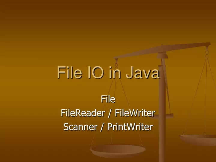 file io in java