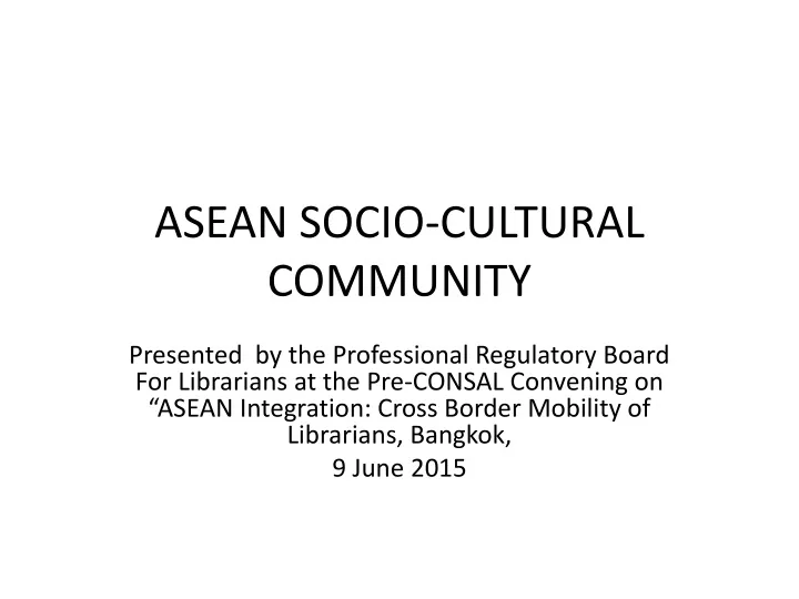 asean socio cultural community