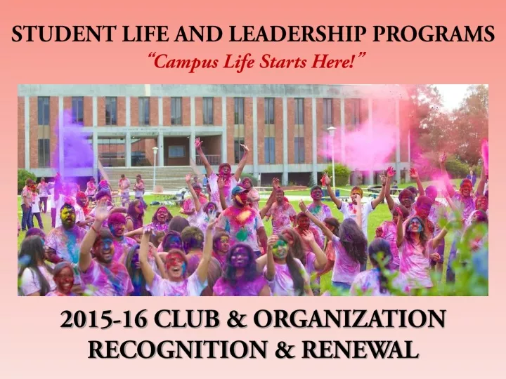 student life and leadership programs