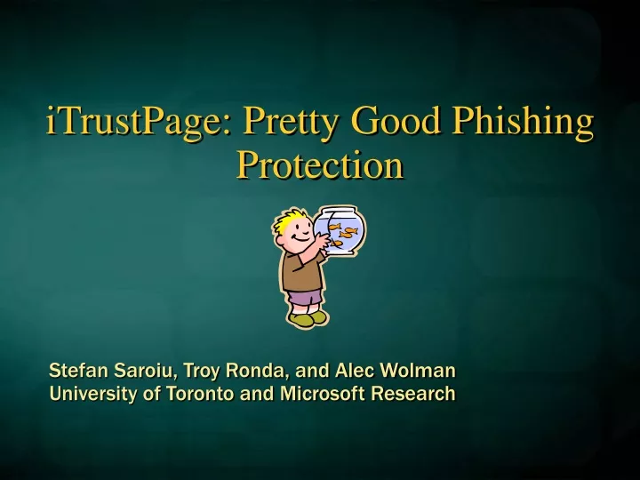 itrustpage pretty good phishing protection