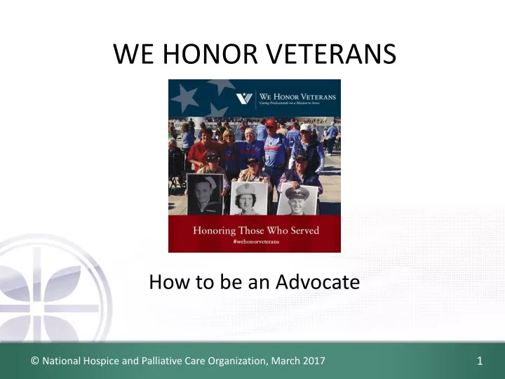 we honor veterans