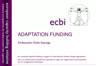 ADAPTATION FUNDING Ambassador Enele Sopoaga