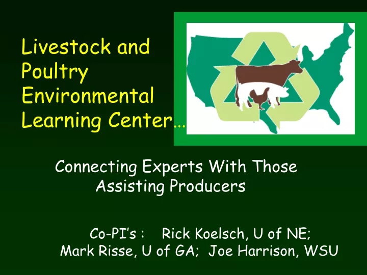 livestock and poultry environmental learning