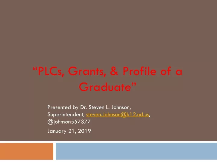 plcs grants profile of a graduate