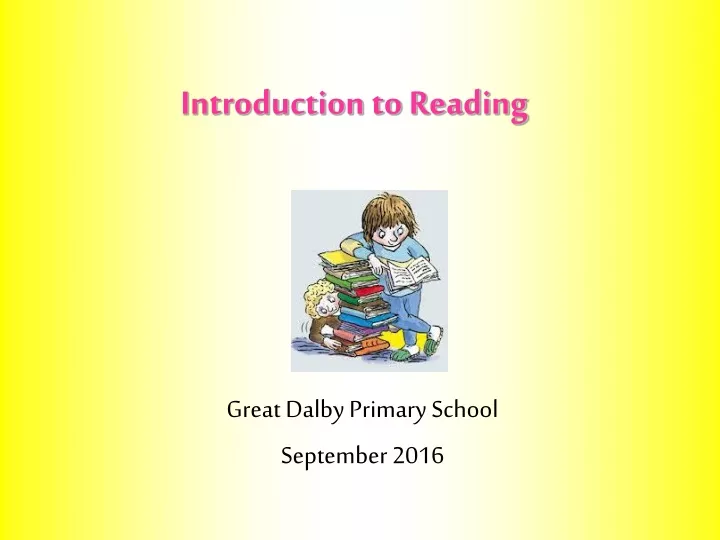 introduction to reading