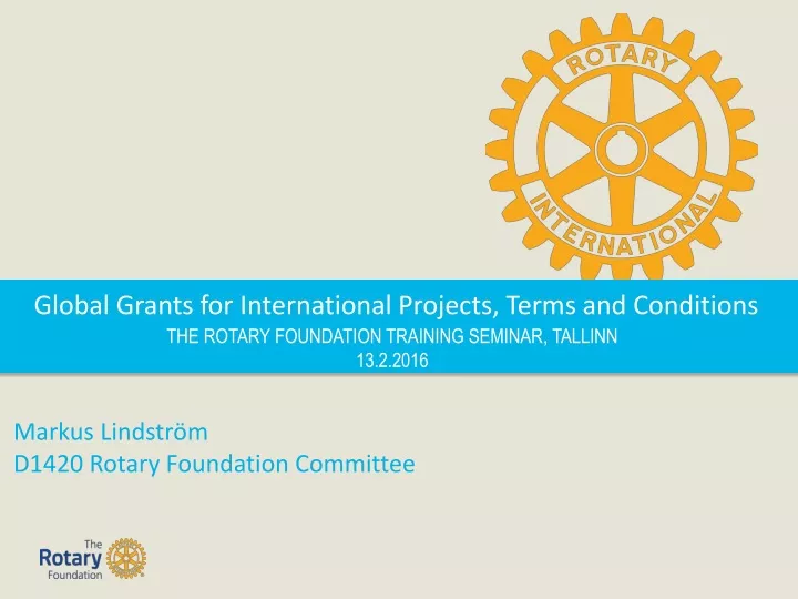 global grants for international projects terms