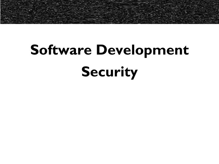 software development security