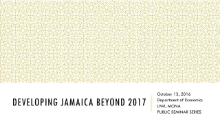 Developing jamaica beyond 2017