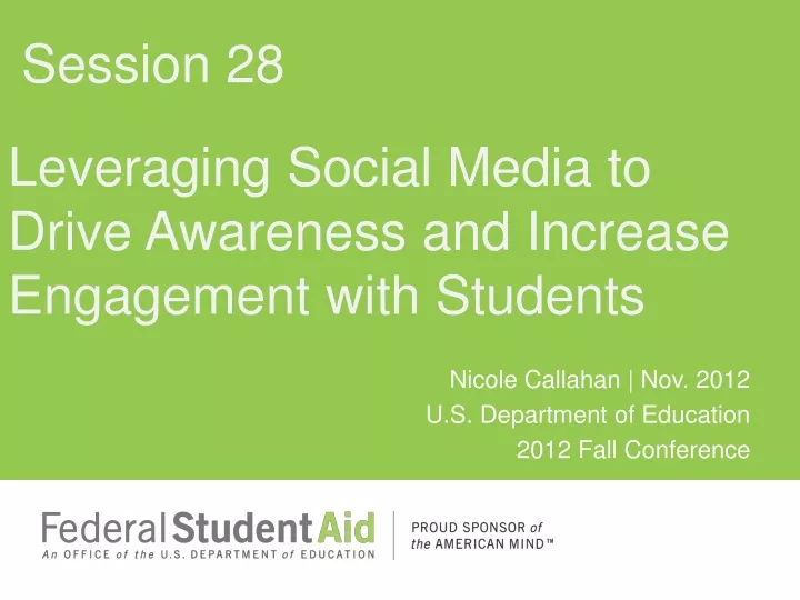 leveraging social media to drive awareness and increase engagement with students