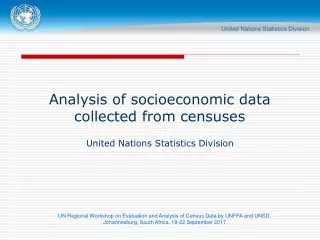 Analysis of socioeconomic data collected from censuses