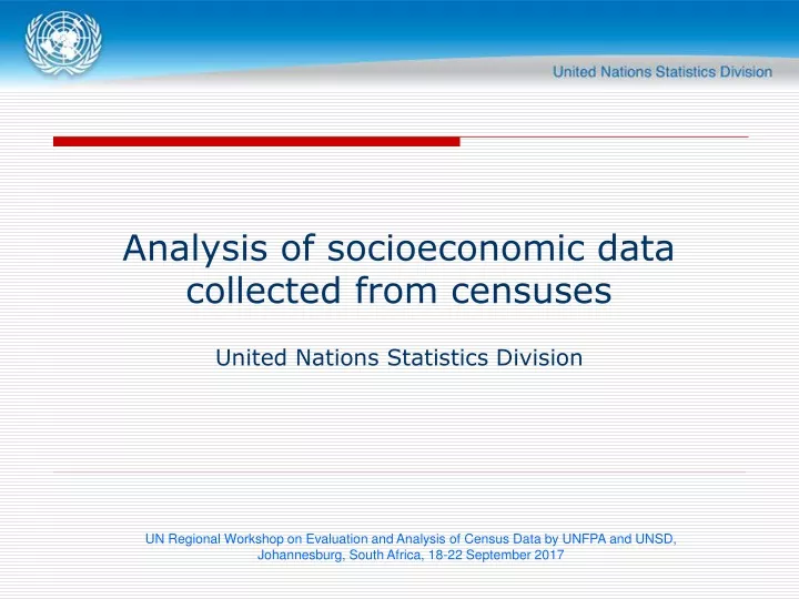 analysis of socioeconomic data collected from censuses