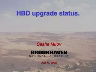 HBD upgrade status.
