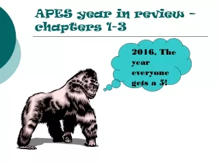 APES year in  review – chapters 1-3