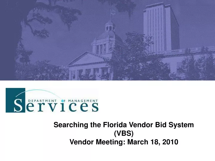 searching the florida vendor bid system