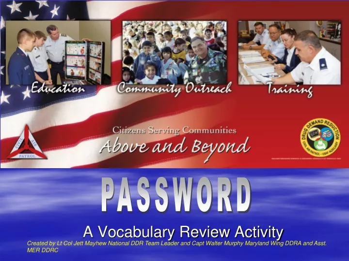 a vocabulary review activity