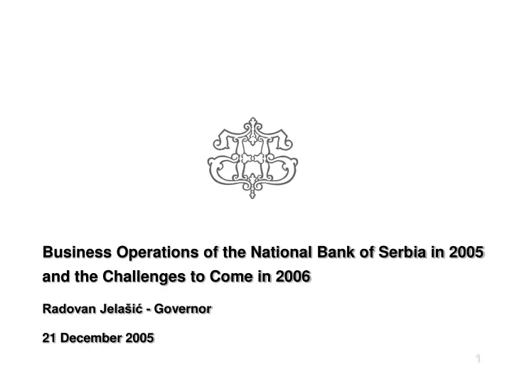business operations of the national bank
