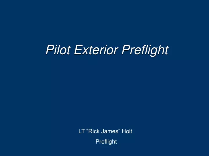 pilot exterior preflight