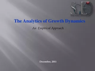 The Analytics of Growth Dynamics