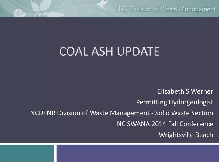 coal ash update