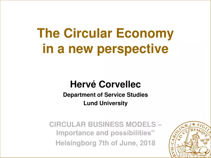 the circular economy in a new perspective