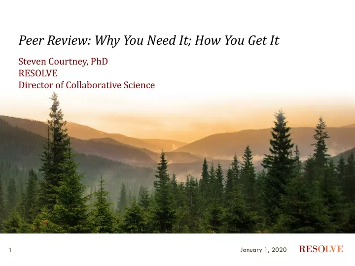 peer review why you need it how you get it