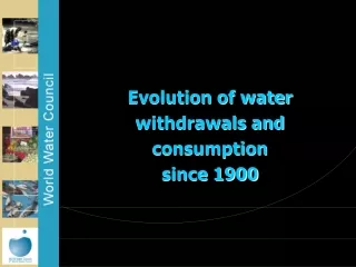 Evolution of water withdrawals and consumption             since 1900