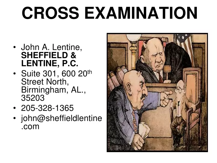 cross examination