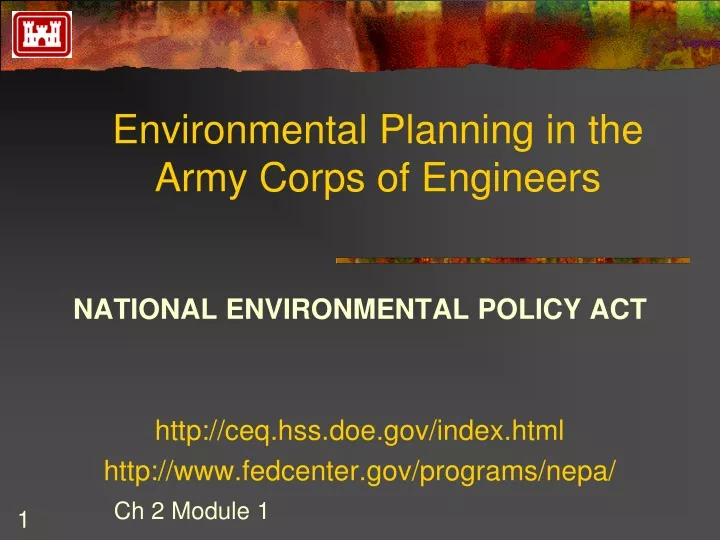 environmental planning in the army corps of engineers