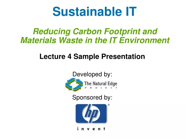 sustainable it reducing carbon footprint
