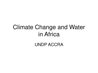 Climate Change and Water in Africa