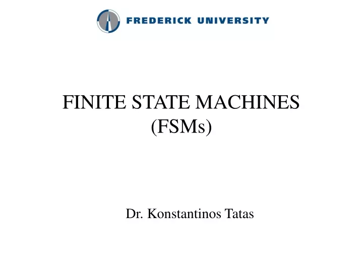 finite state machines fsms