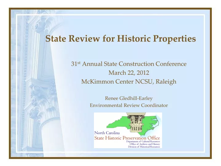 state review for historic properties