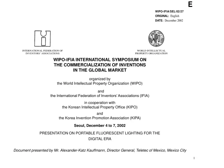 wipo ifia international symposium