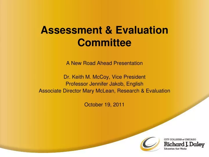 assessment evaluation committee