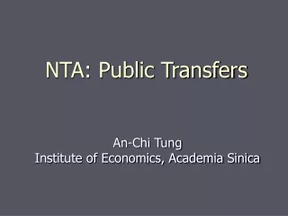 NTA: Public Transfers