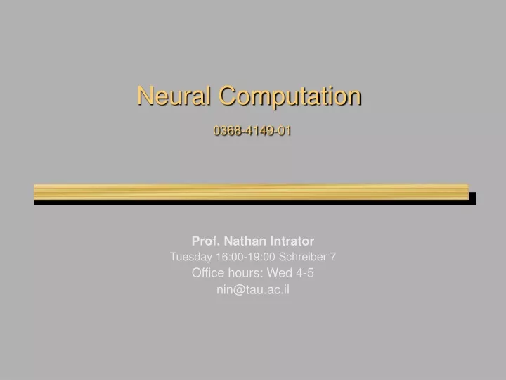 neural computation 0368 4149 01