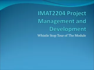 IMAT2204 Project Management and Development