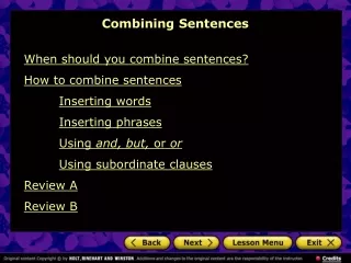 Combining Sentences